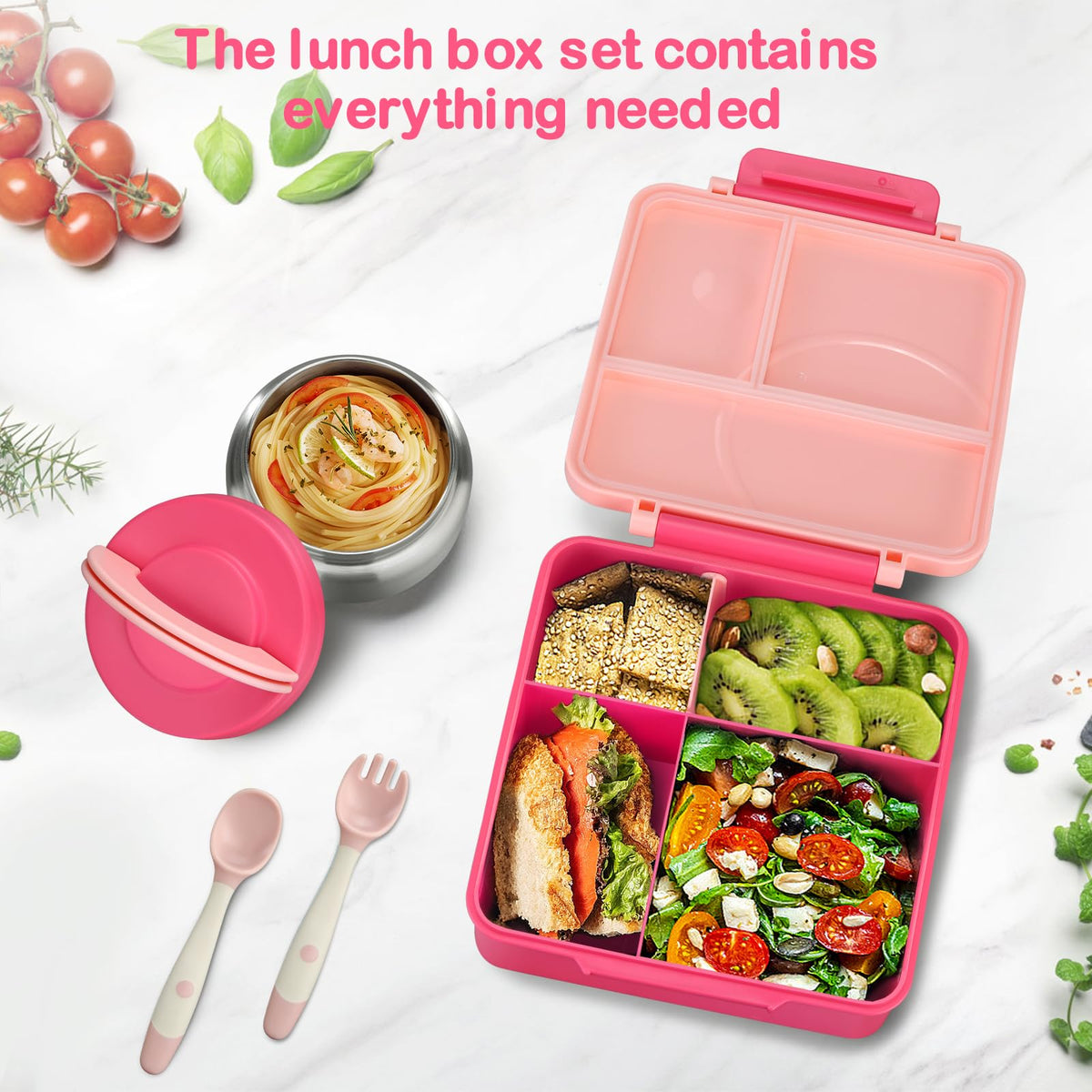 Howeemo leak-proof latch keeps meals secure during transport.