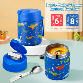 Howeemo soup thermo jar in stainless steel preserves warm meals for hours.