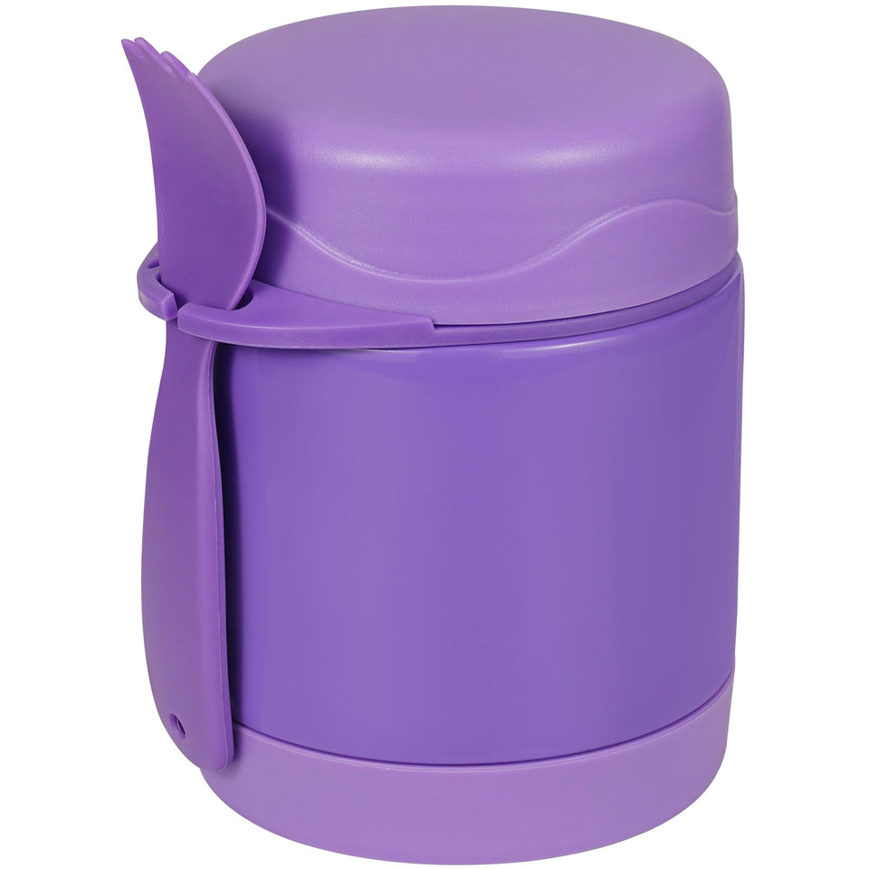 Howeemo soup thermo kids purple front view showing leak-proof design for school lunches