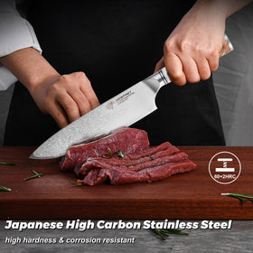 Howfrey copper-mesh G10 handle provides secure, comfortable grip.