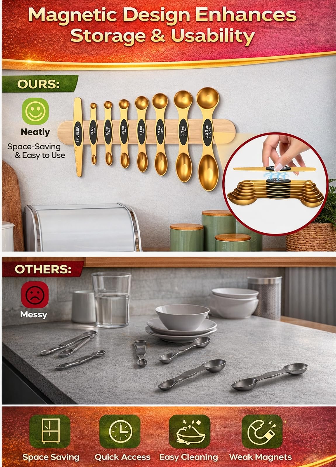 Howgoody leveler helps achieve accurate measurements every time.