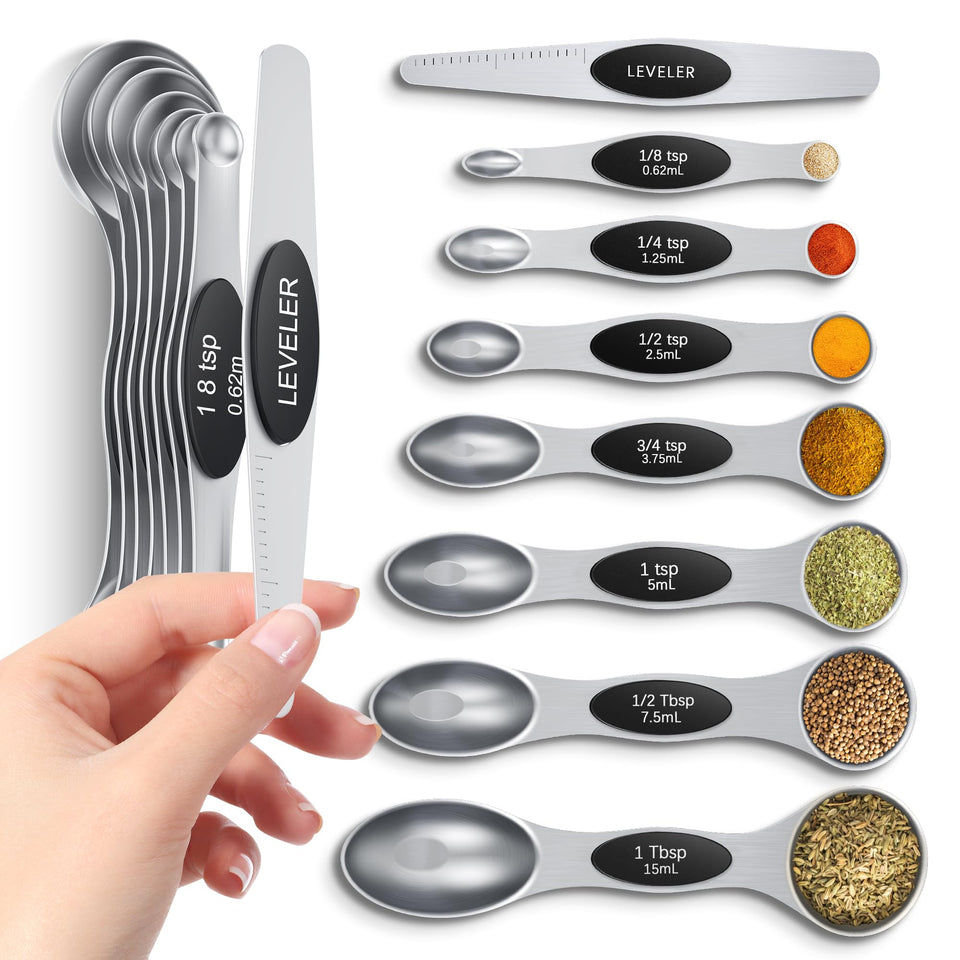 Howgoody magnetic measuring spoons nest securely for tidy storage