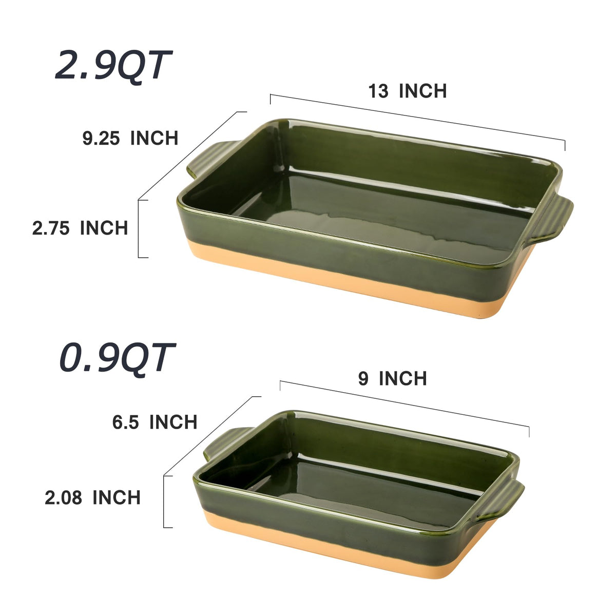 Howise bakeware nested design demonstrates compact storage for two pans.