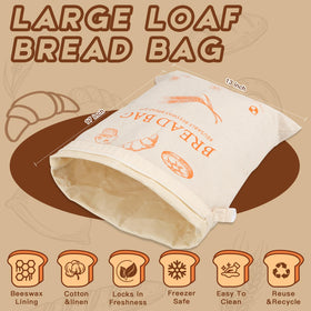 HOYEEFOU zipper-seal bread bags lock in freshness for artisan loaves.