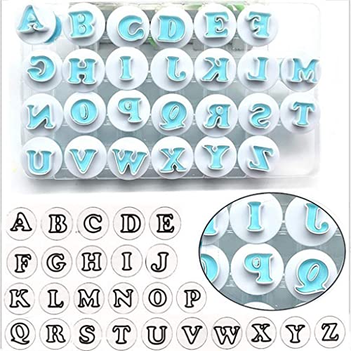 Hoypeyfiy cookie stamp upper-case letters and numbers for quick personalized cookies.