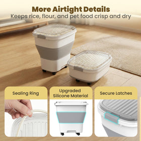 HOYTAMDAR built-in-wheels enable effortless pantry to kitchen movement.