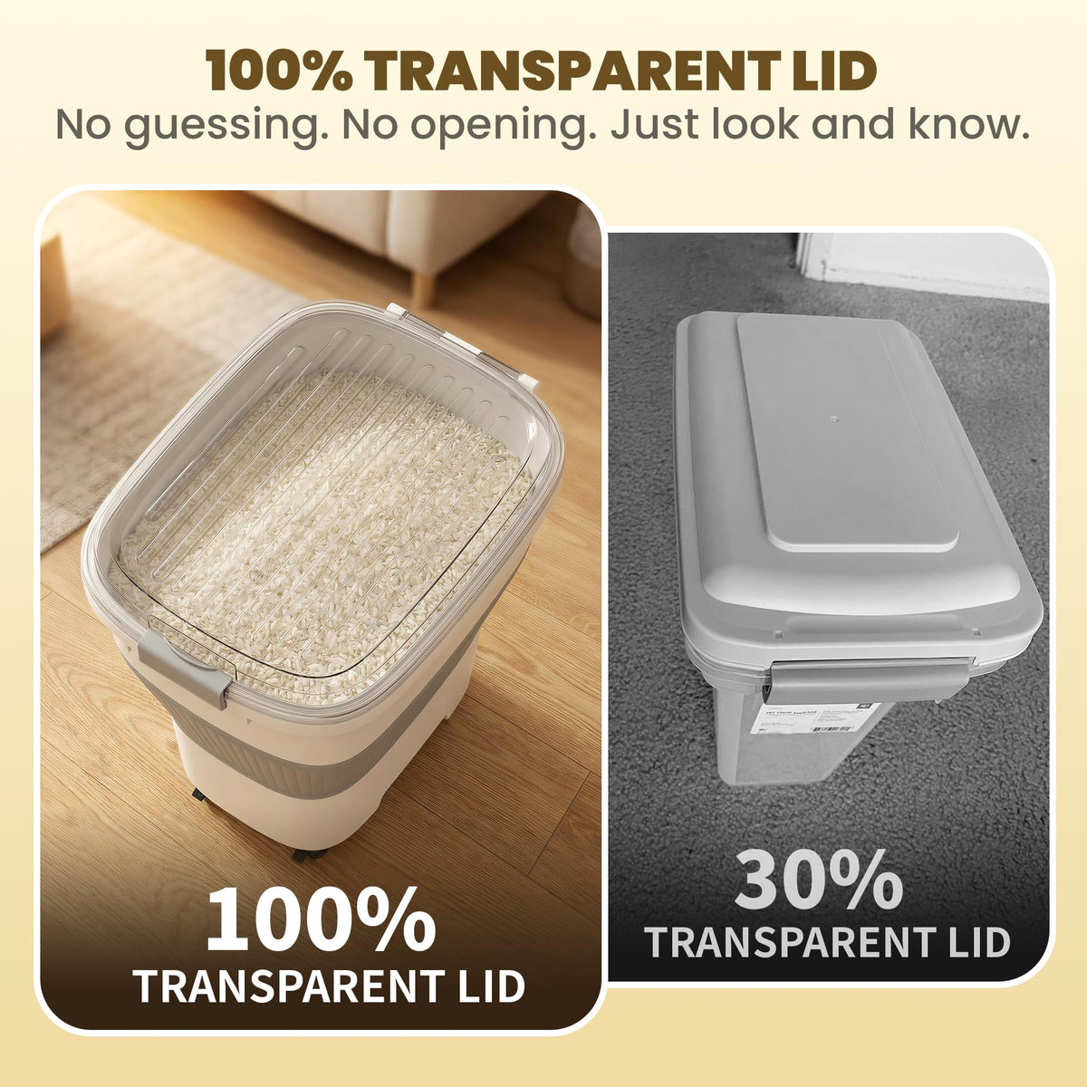 HOYTAMDAR rice container folded-compact for storage in small spaces.