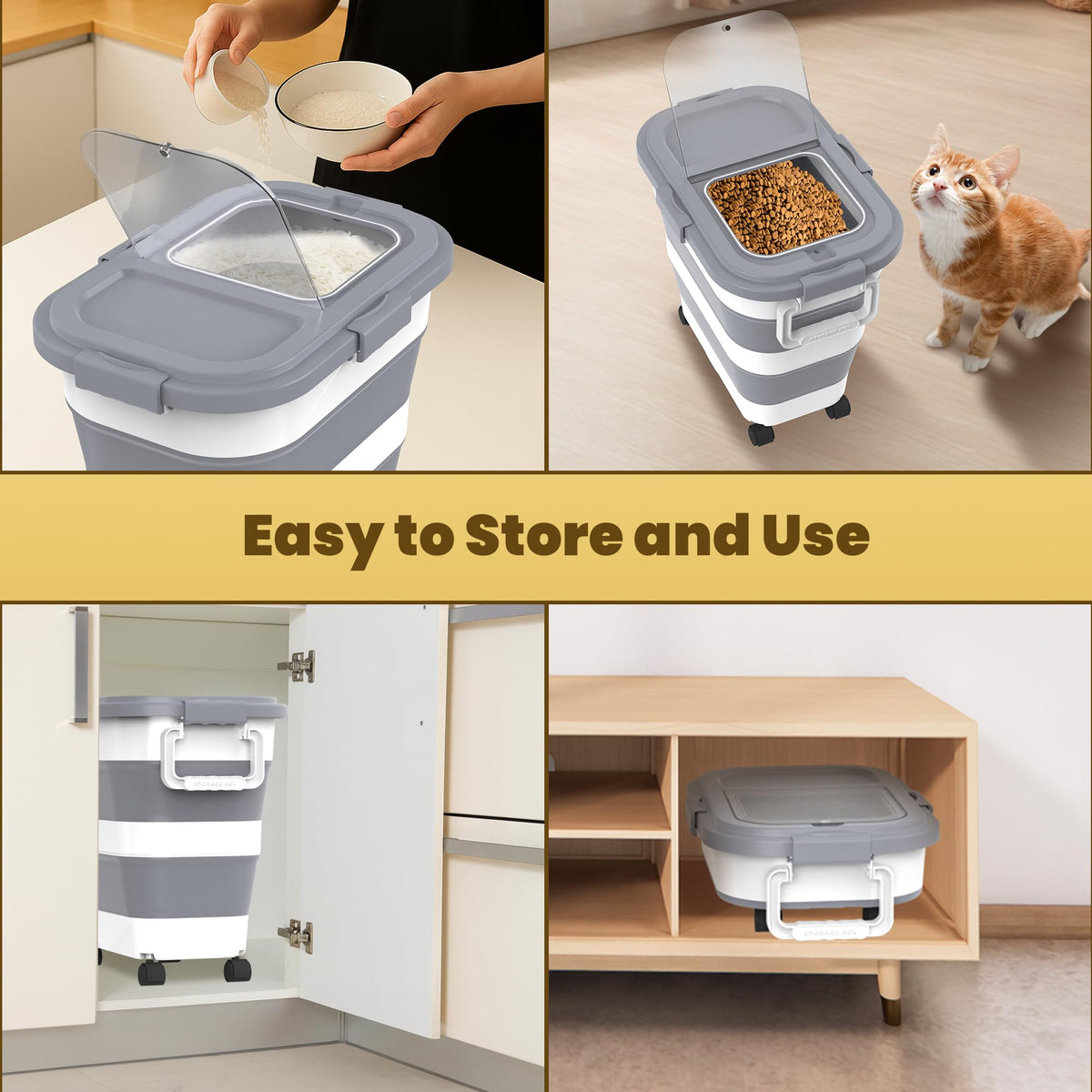 HOYTAMDAR small container and scoop for convenient dry-food portions