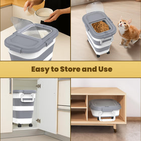 HOYTAMDAR small container and scoop for convenient dry-food portions