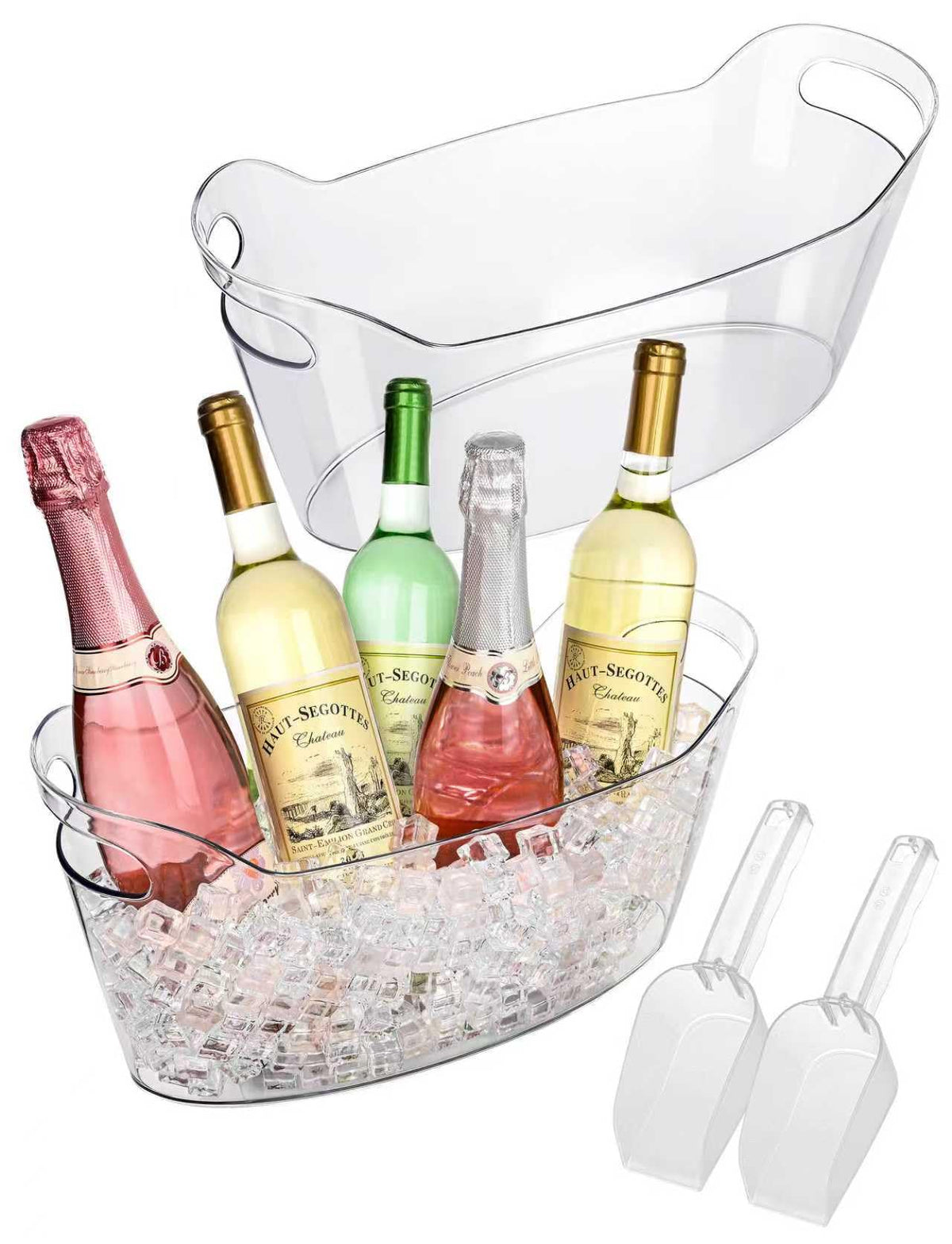 HOYTST 7L ice bucket two-pack for effortless party chilling.