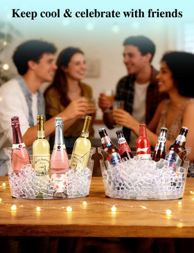 HOYTST multi-purpose ice bucket suitable as fruit or display bowl.