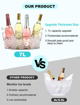 HOYTST transport-friendly ice bucket design for outdoor venues.