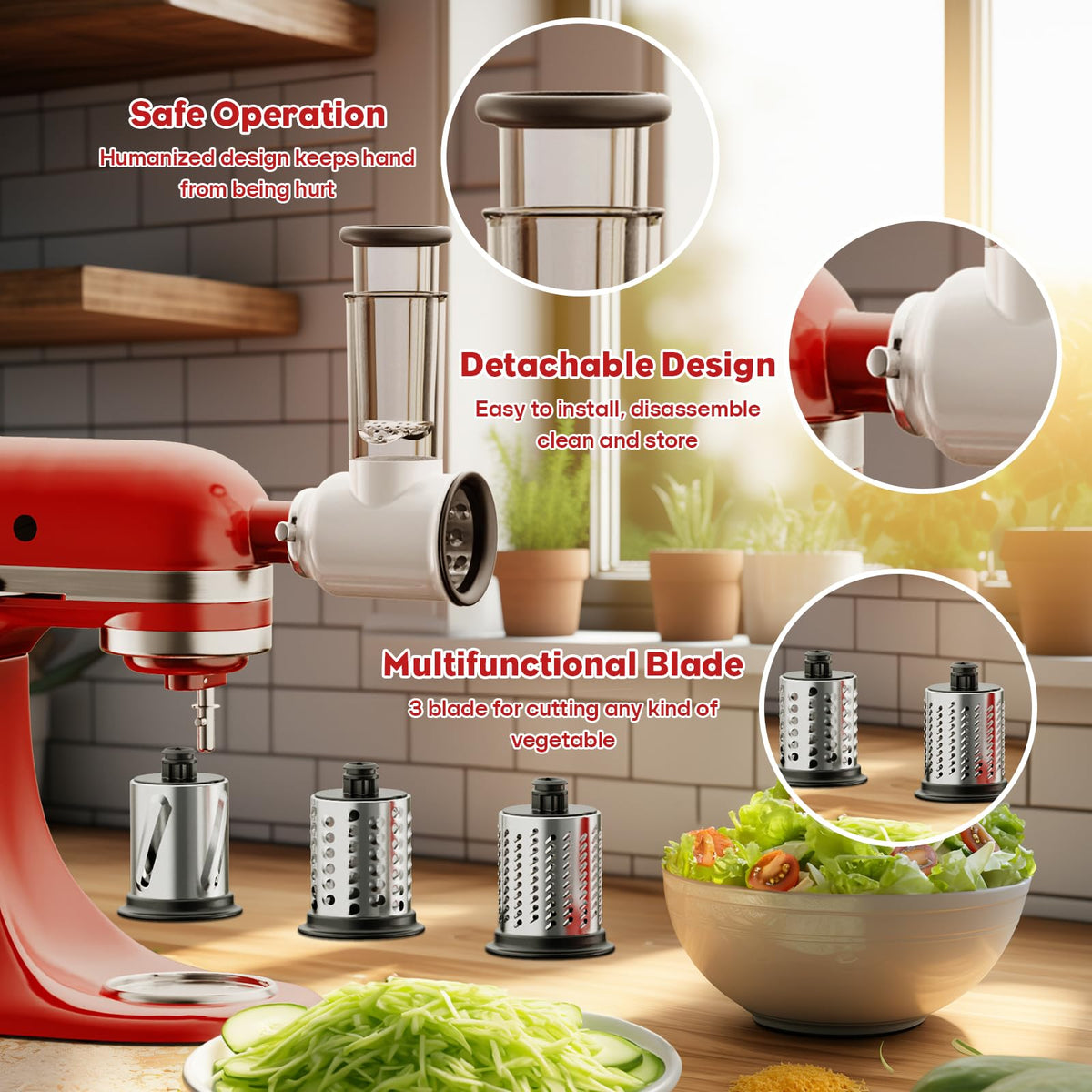 HOZODO cheese grater blades deliver efficient grating for cheeses and more