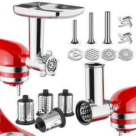 HOZODO meat grinder attachment for KitchenAid enables smooth grinding and stuffing.