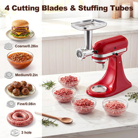HOZODO meat grinder plates and blades kit offers versatile grinding options.