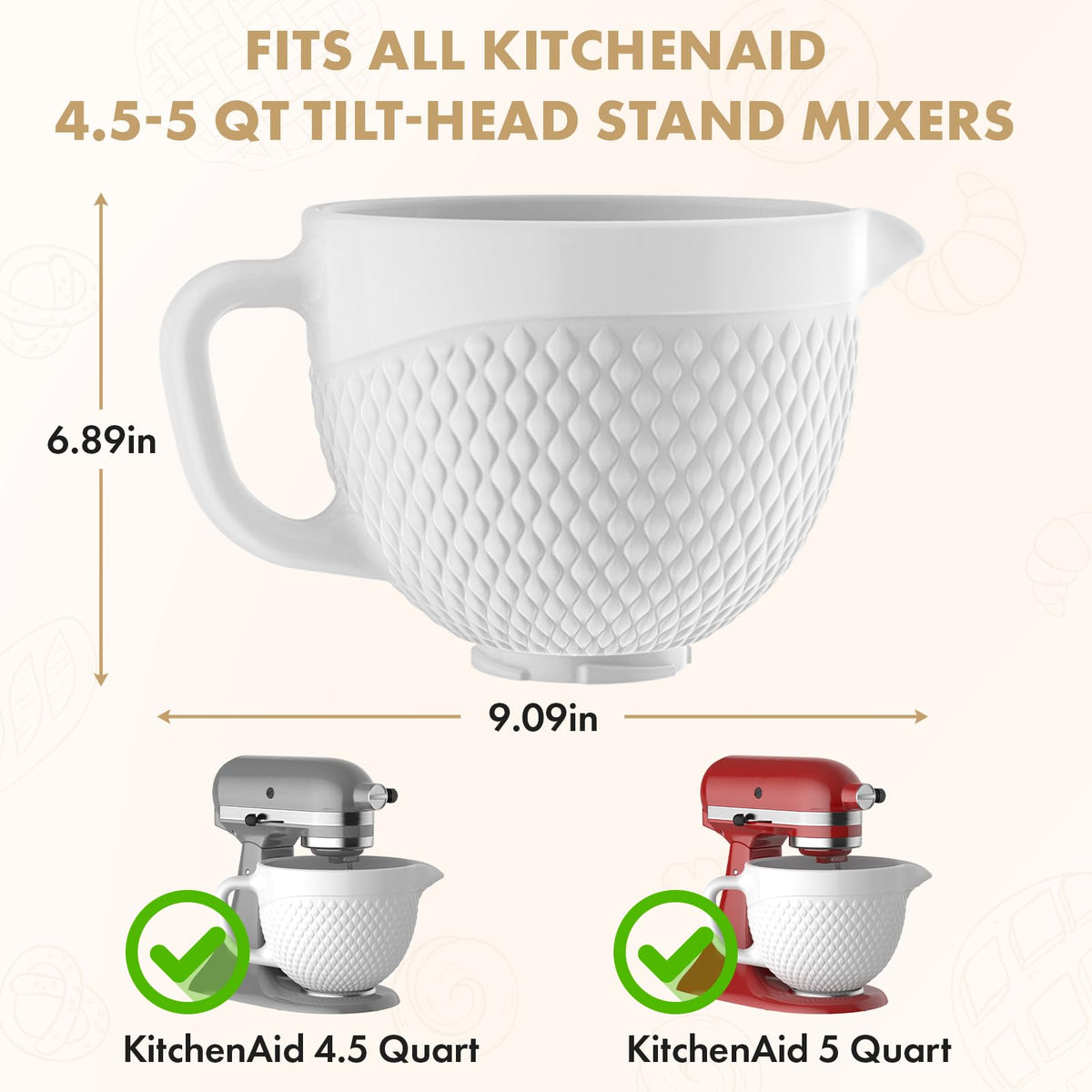 Hozodo oven-safe ceramic bowl withstands high heat for direct melting
