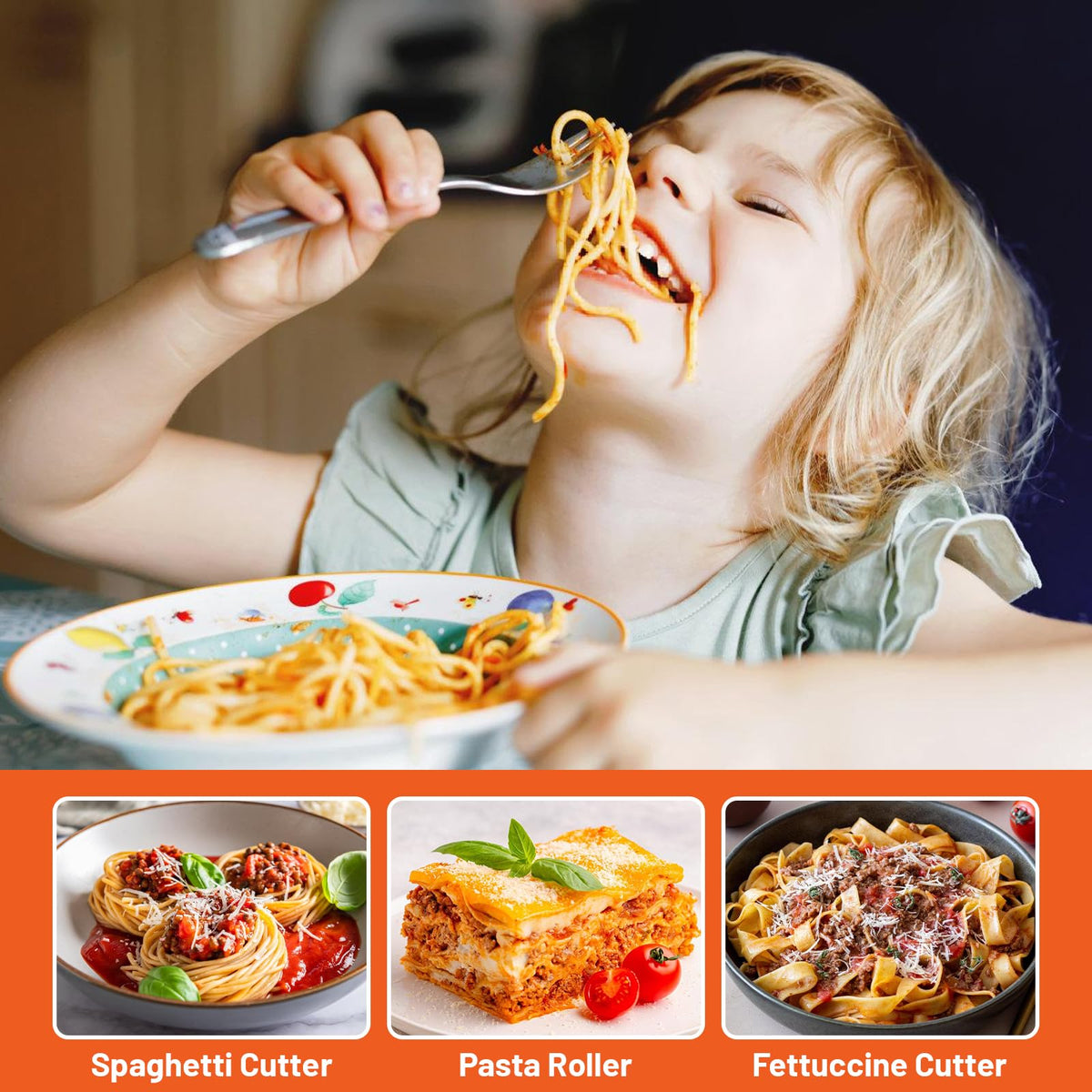 HOZODO pasta attachment removable baffle keeps workspace clean during use