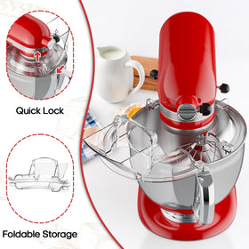 HOZODO shield fits stainless steel bowls with KitchenAid 4.5–5qt mixers.