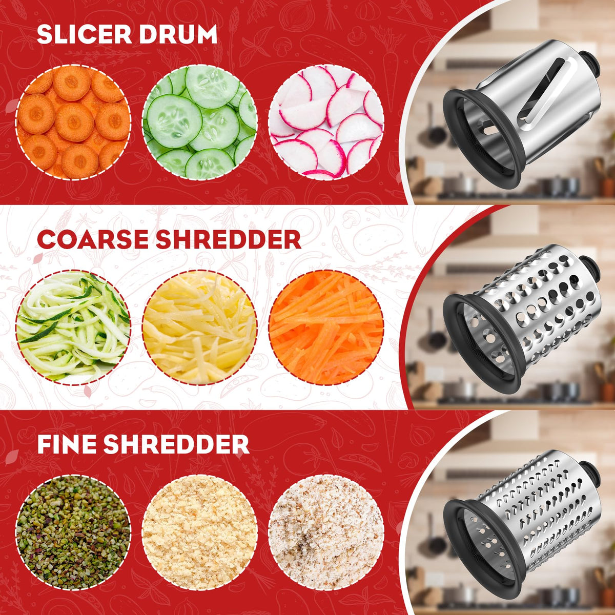 HOZODO removable food tray supports organized prep and easy transfers
