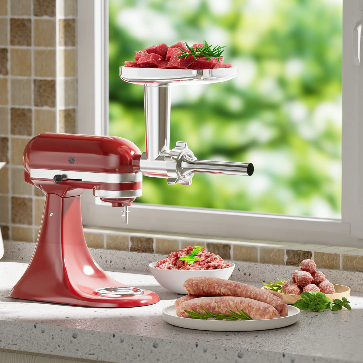 HOZODO removable food tray keeps ingredients organized during processing