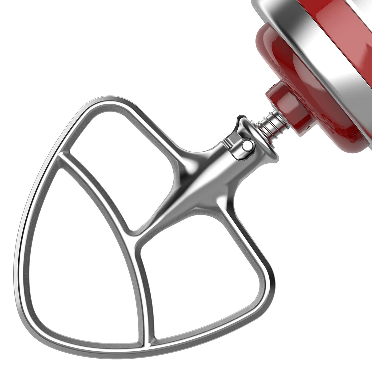 HOZODO stainless steel beater for KitchenAid attachment with smooth mixing in 4.5–5 qt bowls.