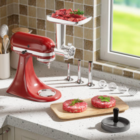 HOZODO stainless grinding trays support stable, efficient meat processing