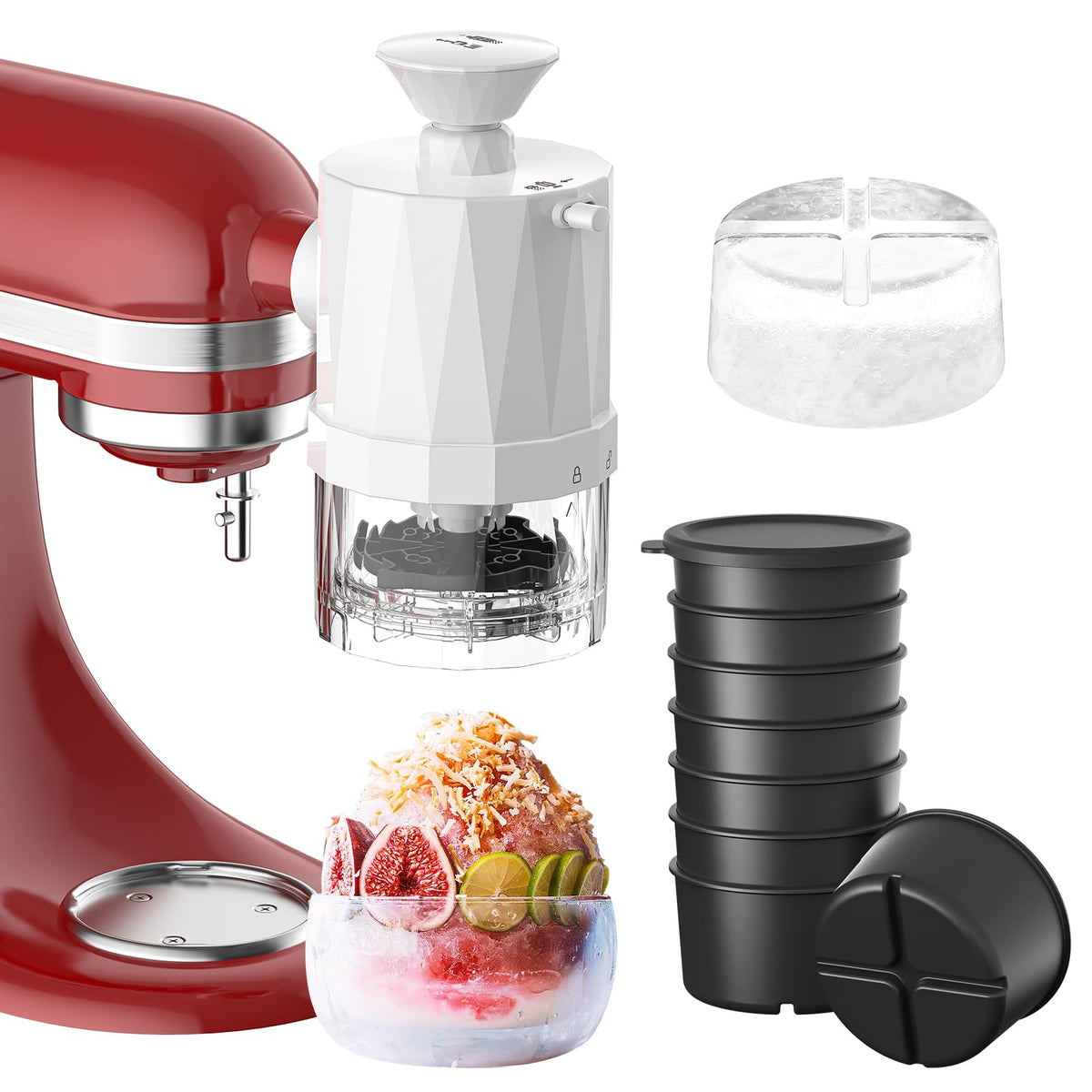 Use HOZODO molds with syrups and toppings for customizable shaved ice desserts.