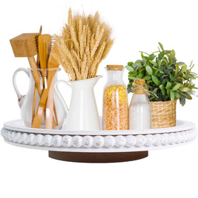HPC Decor beaded lazy Susan makes a thoughtful housewarming or wedding gift.