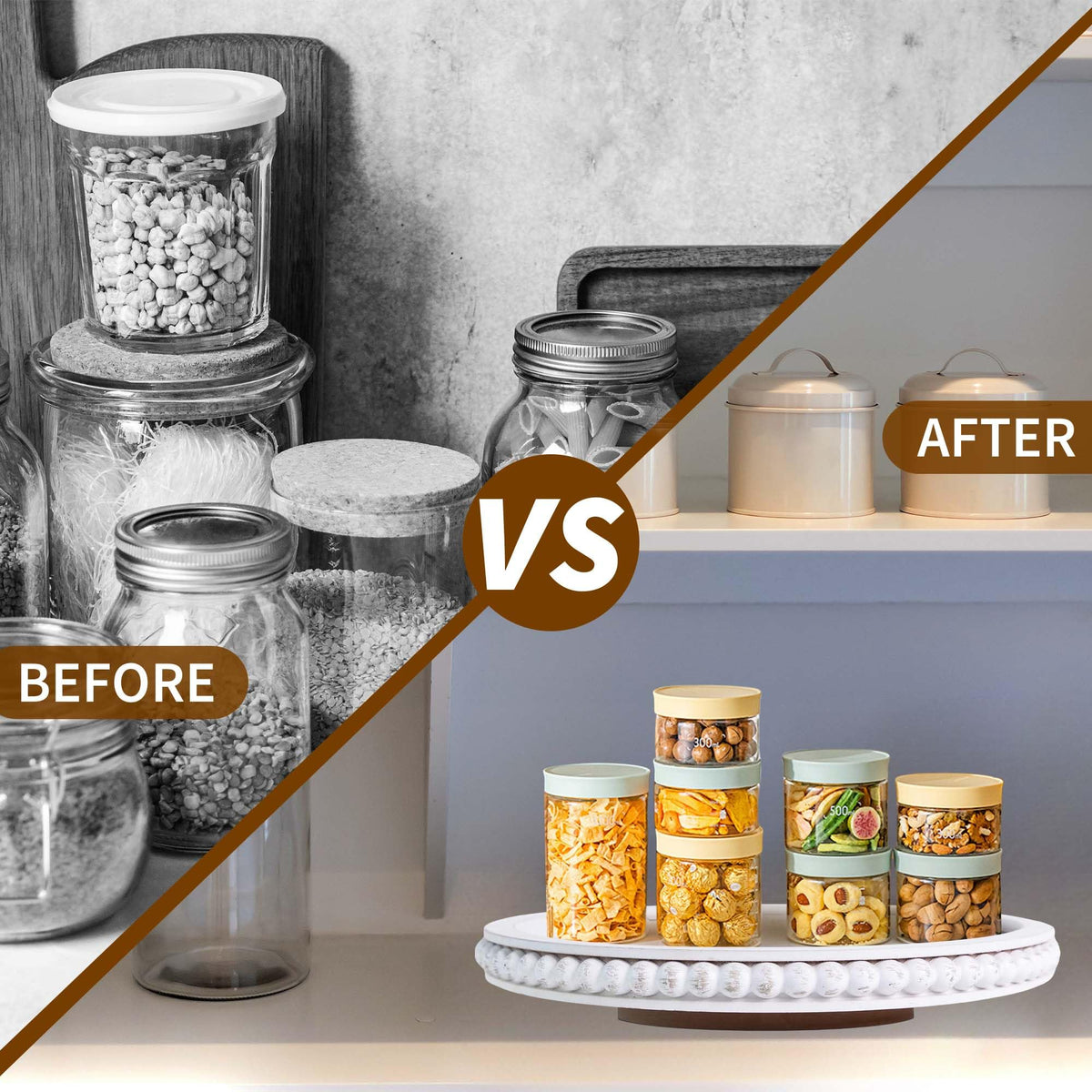 HPC Decor durable wood lazy Susan designed for long-term kitchen use.