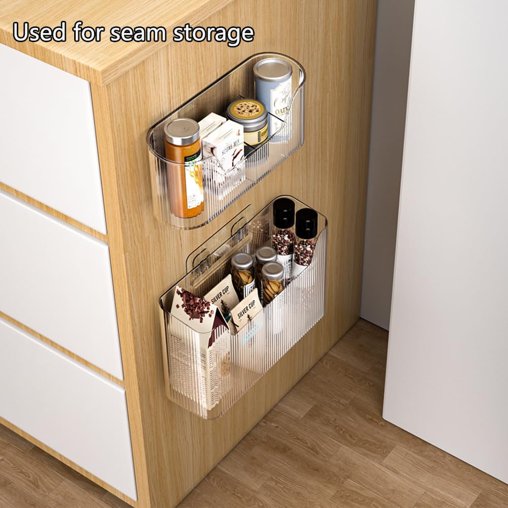 HQahnekme cabinet door organizer in kitchen stores spices neatly.