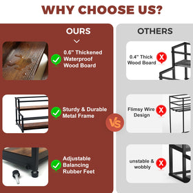HRUSGO freestanding design stays stable under weight, keeping bottles secure on countertops.