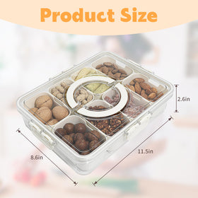 HRXFOZ portable snack box with handle—easy transport for outings.