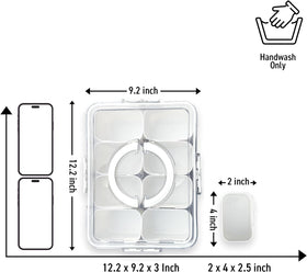 HRXFOZ portable snack box with handle for convenient outdoor snacking