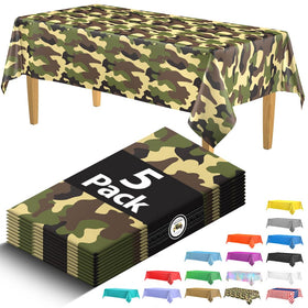 HSGUS camo tablecloth 54x108 keeps surfaces clean during outdoor meals.