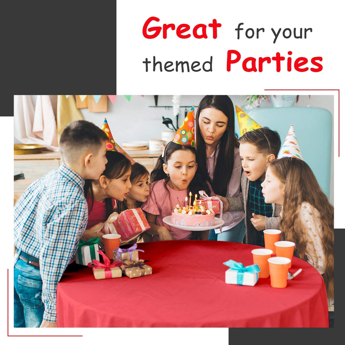 HSGUS red disposable rectangle tablecloth with smooth finish for elegant gatherings