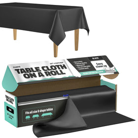 HSGUS tablecloth roll 54x110 black with cutter box for quick fit
