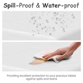 HSGUS waterproof table cover protects surfaces during spills and messes.