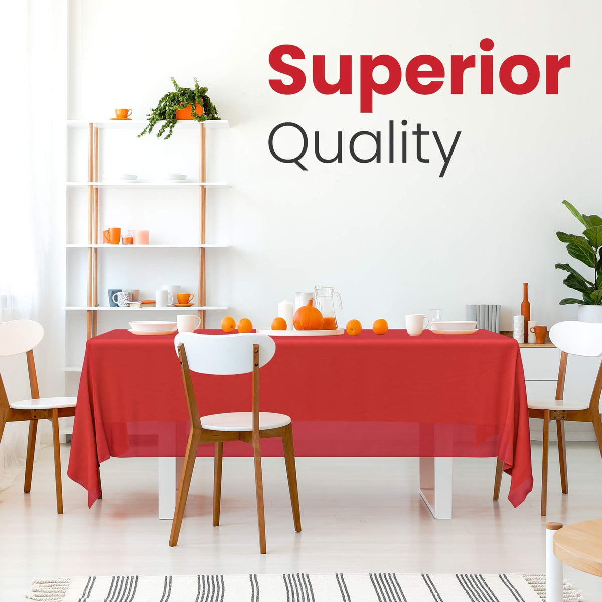 HSGUS wedding catering table cover durable plastic for festive settings