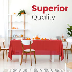 HSGUS wedding catering table cover durable plastic for festive settings