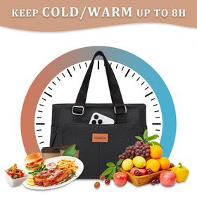HSHRICH durable oxford fabric lunch bag with easy-clean interior.