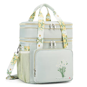 HSHRICH insulated lunch bag with two compartments keeps meals organized for work.