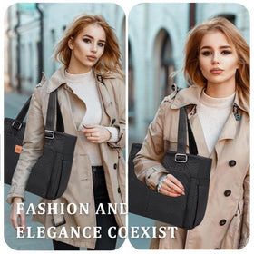 HSHRICH removable shoulder strap and top handle for versatile carrying.
