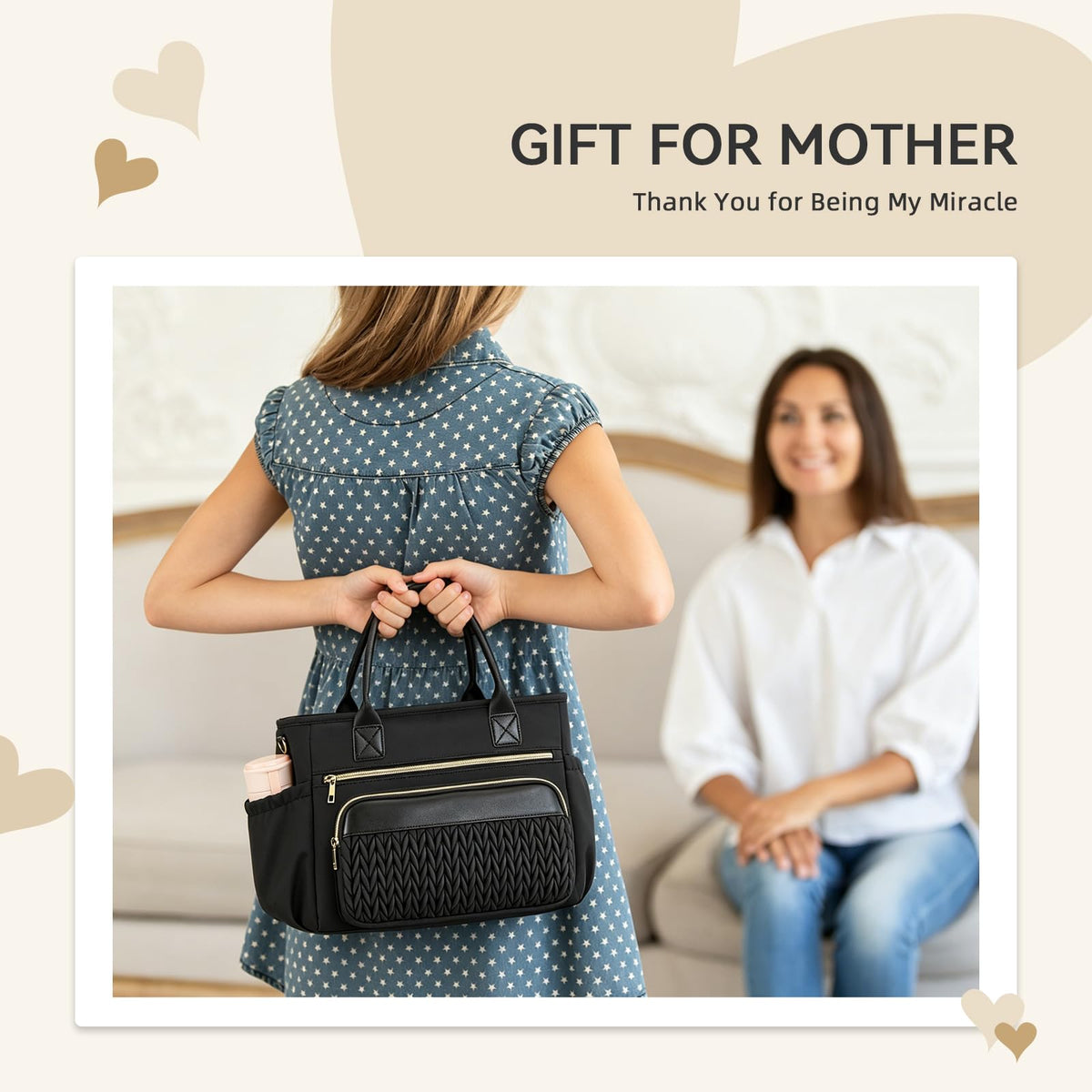 HSHRISH bag features adjustable strap for comfortable everyday carry.