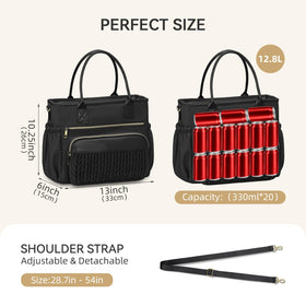 HSHRISH lunch bag leak-proof liner protects contents during transit.