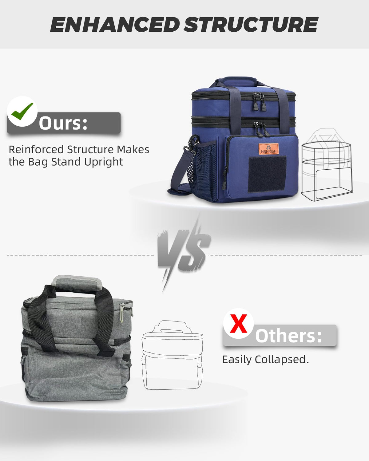 HSHRISH tactical webbing with patch area for personalization.