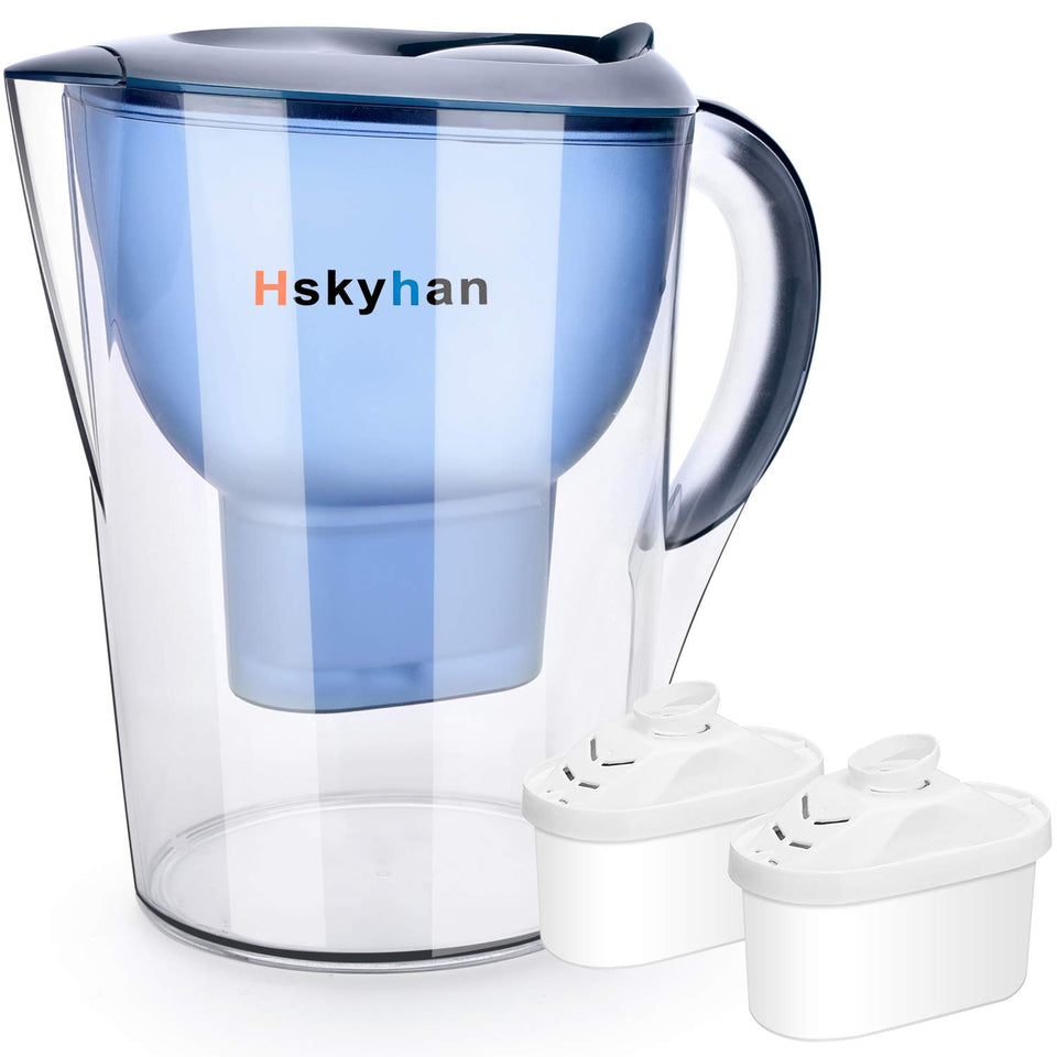 Hskyhan alkaline water pitcher with 3.5L capacity, front view, for convenient home hydration.