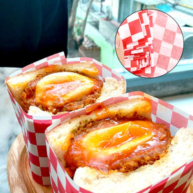 Hslife serving-basket liner deli paper enhances plate presentation.