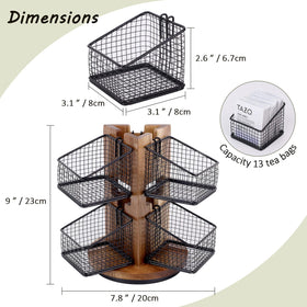 HTB Carousel Tea Bag Organizer keeps counter tidy and accessible