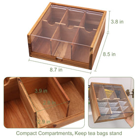 HTB compact tea chest provides organized storage in small spaces.