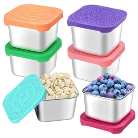 HTEVW 6oz snack containers compact for kid lunches